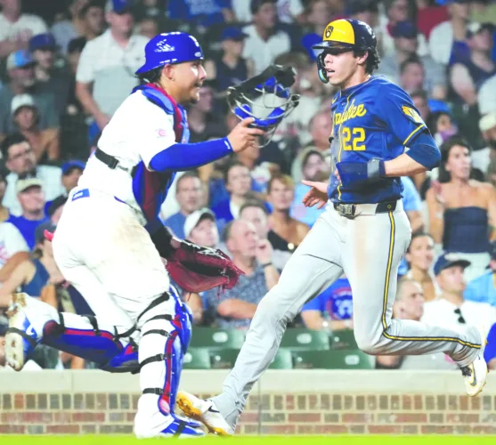 Chourio leads Brewers with ‘Miz’ shaky on mound